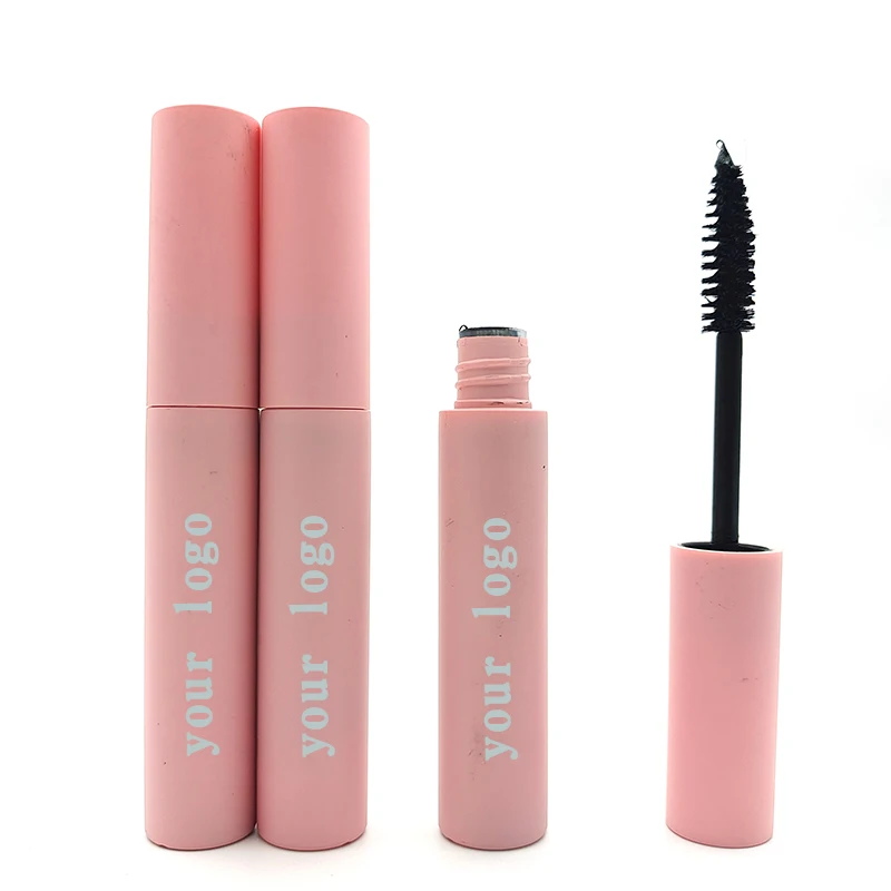 3D Silk Fiber Mascara Long Thick Curling Waterproof Private Label Pink Mascara Tube Makeup Cosmetic