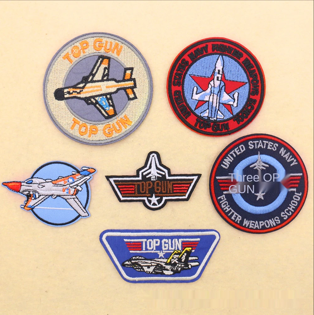 Movie Top Gun Embroidered Cloth Patches US Air Force Badges Clothing Accessories Embroidery Iron on Patch DIY Apparel Appliques | Дом и сад