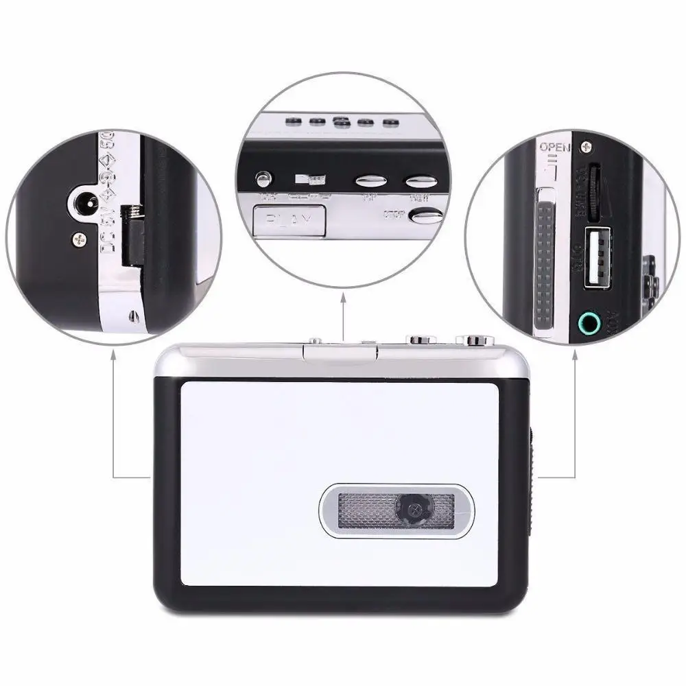 кассетный плеер Кассетный USB Walkman Кассетная лента музыкальный аудио рекордер MP3