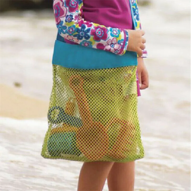Детская игрушка для пляжа, сумка для хранения, сумка-тоут, детская складная Сетчатая Сумка с песком, 1 шт