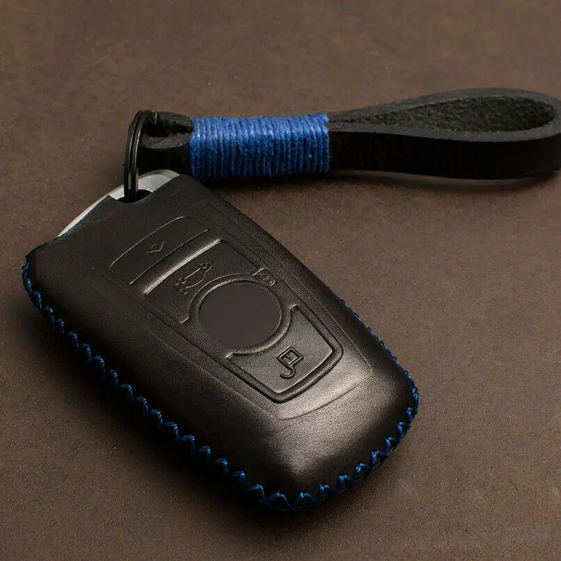 Натуральная кожа ключа автомобиля чехол Обложка сумка Remote Key протектор для BMW F30 F10 F18 118i 320i 1 3 5 7 серия X3 X4 M3 M4 M5