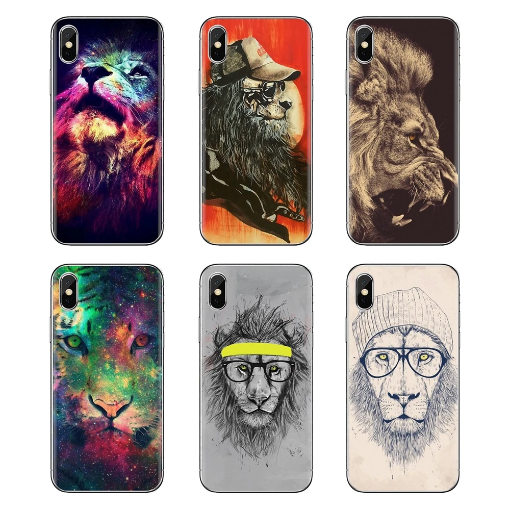 Housing For iPhone XS Max XR X 4 4S 5 5S 5C SE 6 6S 7 8 Plus Samsung Galaxy J1 J3 J5 J7 A3 A5 Hipster Tribal Lion Pastel Artwork |