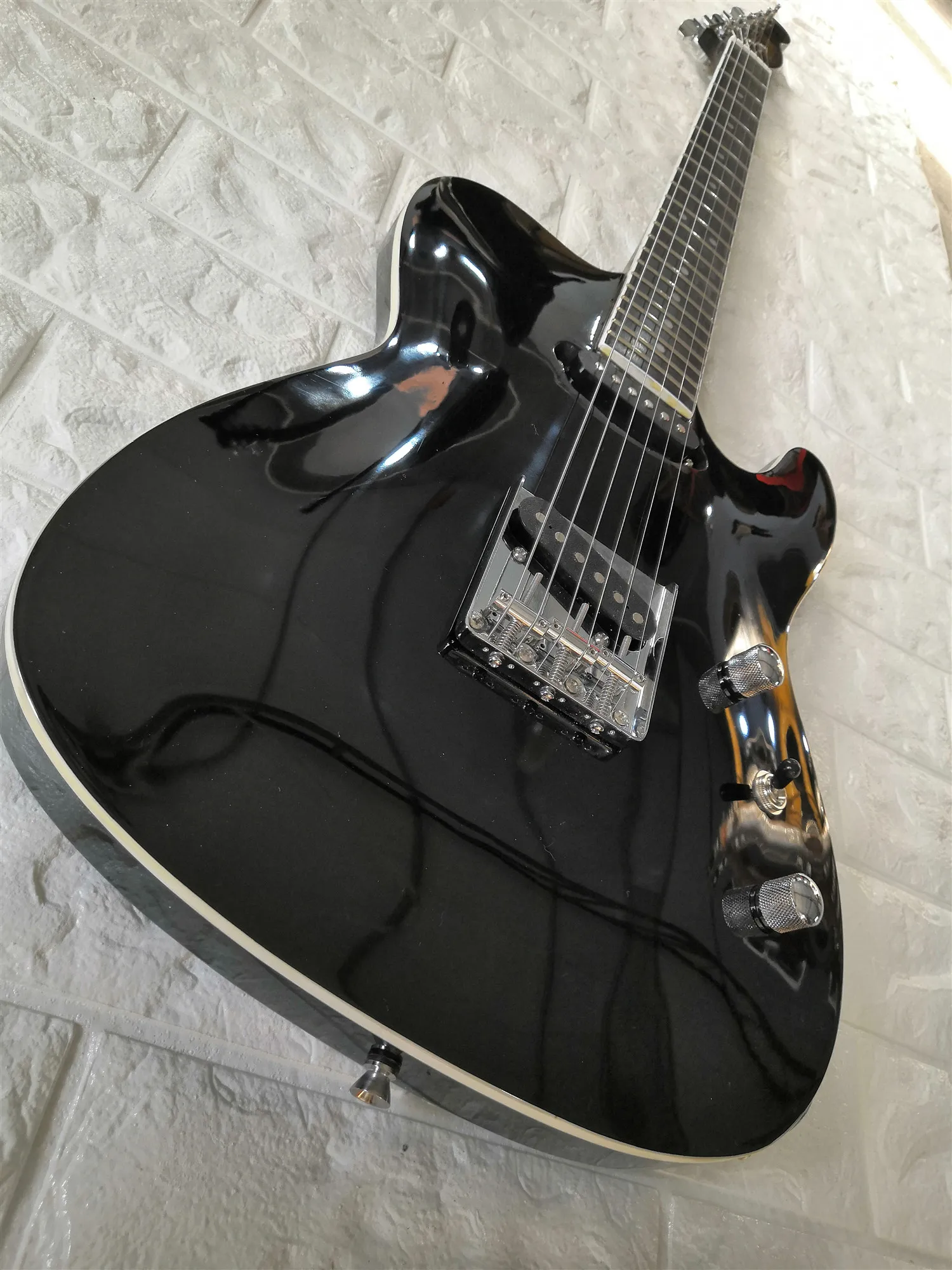 Заводская высококачественная черная гитара Tlr с пикапами SS и хромированные изделия, по индивидуальному заказу! T-17