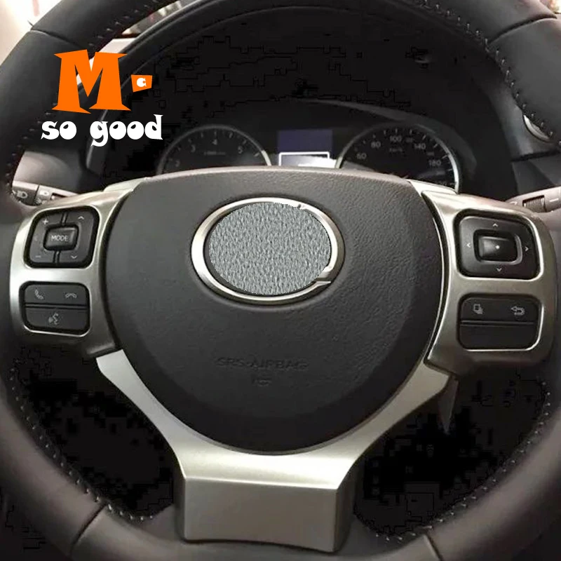 

Trim Shell Auto Interior Moulding Accessories Sticker ABS Matte 2015 2016 for Lexus NX 200 Car Steering Wheel Button Frame Cover