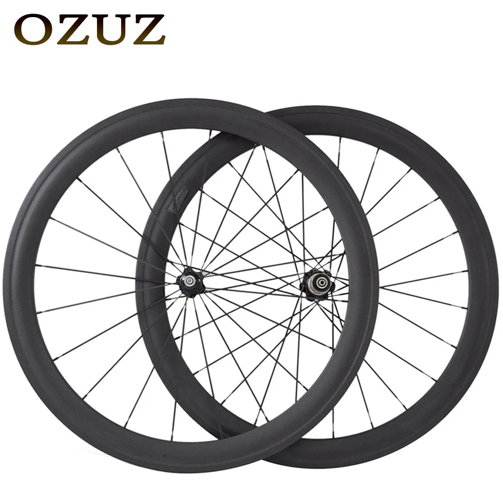 

OZUZ low price 38mm deep Carbon Wheels 23mm Wide Clincher Wheelset Novatec hub standard 3K Matte 700c road bike wheelset pair