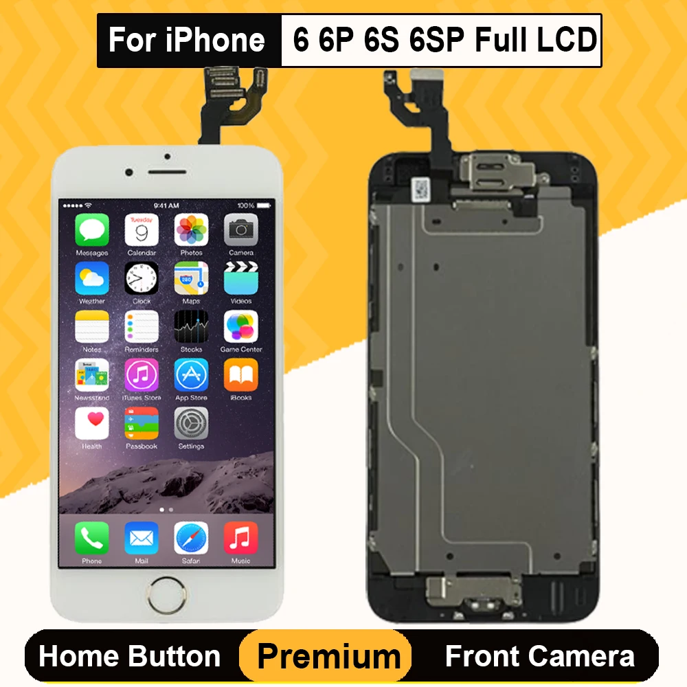 

Grade AAA 3D Pantalla Full Set LCD Display For iPhone 6 6S 6P 6SP Touch Digitizer Assembly Screen Replacement Front Camera A1634