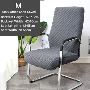 

Office Chair Cover Knitted Jacquard Dustproof Anti Slip Home Washable Soft Removable Computer Seat Stretch Modern Armchair