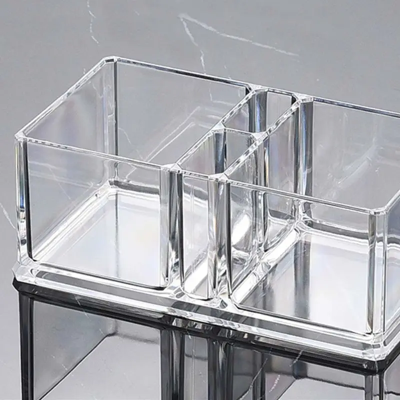 Clear Acrylic Cocktail Napkin Holder Tissue Box Paper Serviette Dispenser Bar Caddy Straws Organiser for Dining Table Home Decor 6