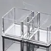 Clear Acrylic Cocktail Napkin Holder Tissue Box Paper Serviette Dispenser Bar Caddy Straws Organiser for Dining Table Home Decor 6