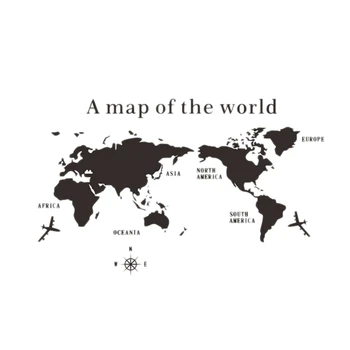 

World Map DIY 3D Acrylic Wall Sticker Living Room Education World Map Wall Sticker Children Mural Bedroom Dormitory Decoration-B