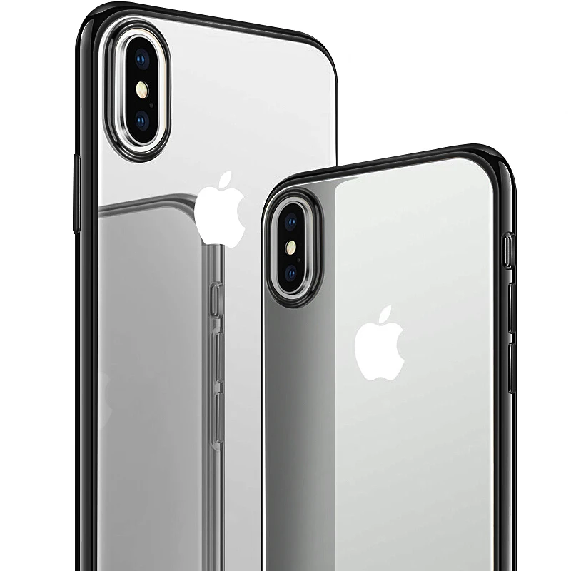 

Plating Clear Case for iphone XS XR XS Max 11 pro max 2019 Shockproof Silicone Cover for iphone 5 5s SE 6 6s 7 8 Plus X Case