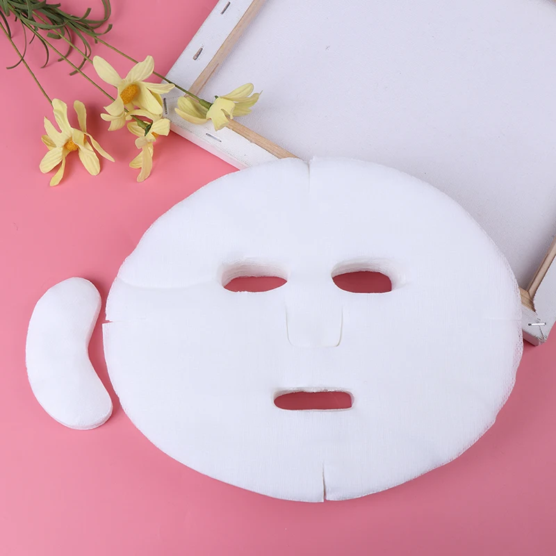 

100 PCS Disposable Facial Mask Pure Cotton Paper Facemask Sheet Ultra-Thin DIY Cosmetic Face Skin Care Beauty Tools