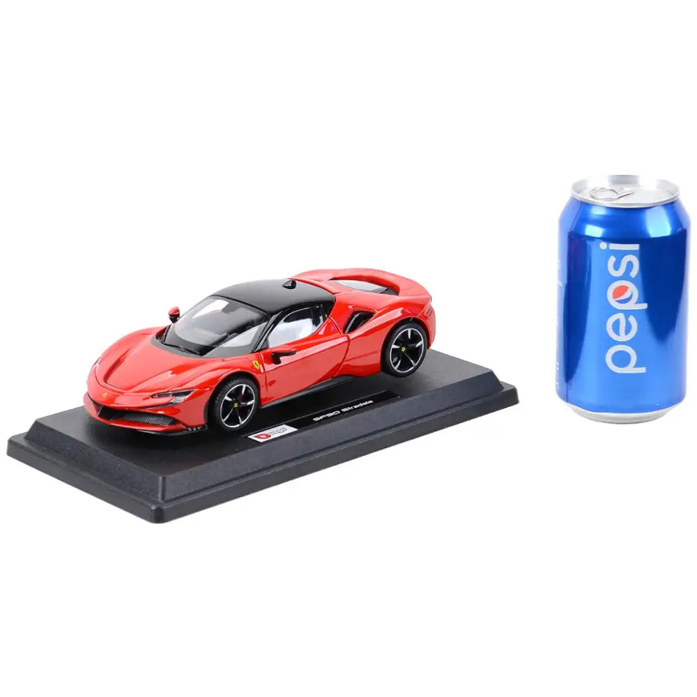 Bburago 1:24 Ferrari SF90 Stradale Black Sports Car Static Die Cast Vehicles Collectible Model Car Toys 5