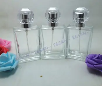 

wholesale 30ML square glass perfume bottle 30ml cosmetic empty bottle dispensing nozzle spray bottles opp package