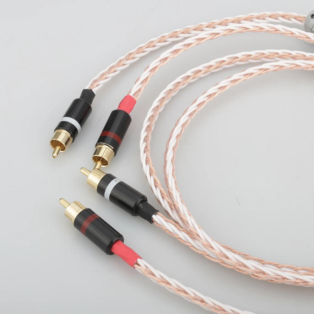 Кабель Audiocrast с RCA на Hi end HIFI OFC чистая медь серебро смешанный аудиопровод шнур