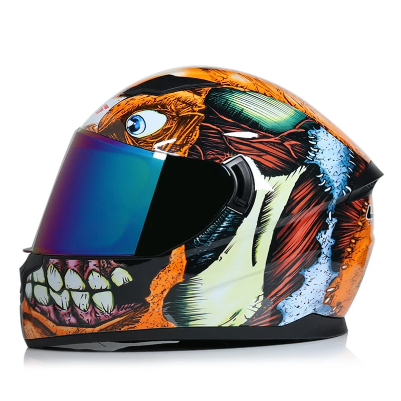 Гоночный мотоциклетный шлем для мотокросса, мотоциклетный шлем для мотокросса, мотоциклетный шлем, винтажные шлемы для мотокросса - Цвет: 16