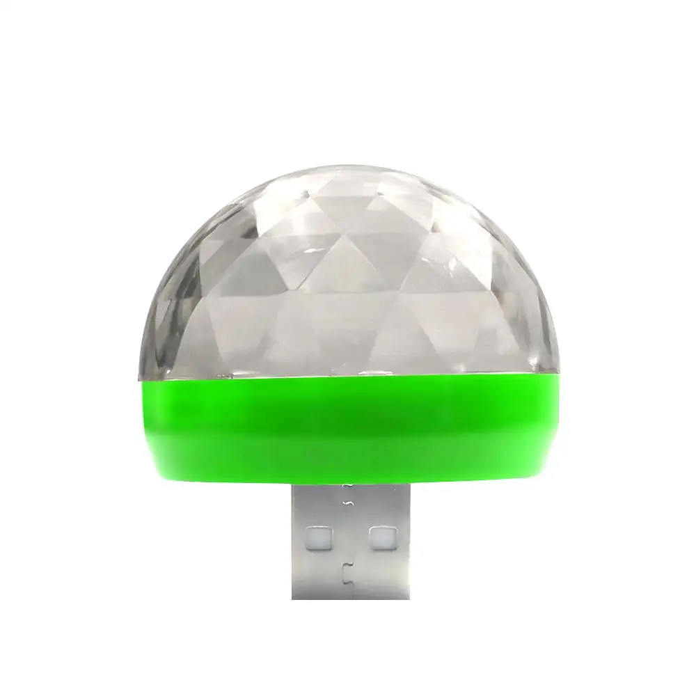 Luz Ambiental USB para coche, Mini lámpara Led RGB con sonido de música colorido, interfaz USB de Apple, ambiente de fiesta de vacaciones, Interior, domo, maletero