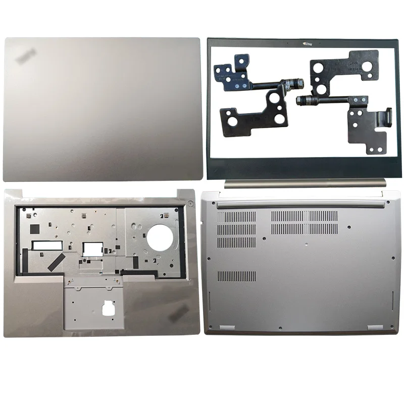 

NEW For Lenovo ThinkPad E480 E485 Silver Laptop LCD Back Cover/Front Bezel/Hinges/Palmrest/Bottom Case 01LW153 01LW158 01LW162