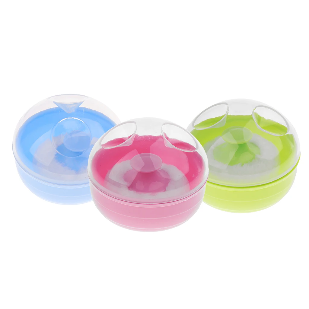 Prettyia Baby Soft Body Face Makeup Cosmetic Powder Puff Container Sponge Box