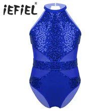 Детские блестящие сетчатые гимнастические трико для девочек, профессиональное балетное платье-пачка, трико для балета и танцев, костюм для выступлений