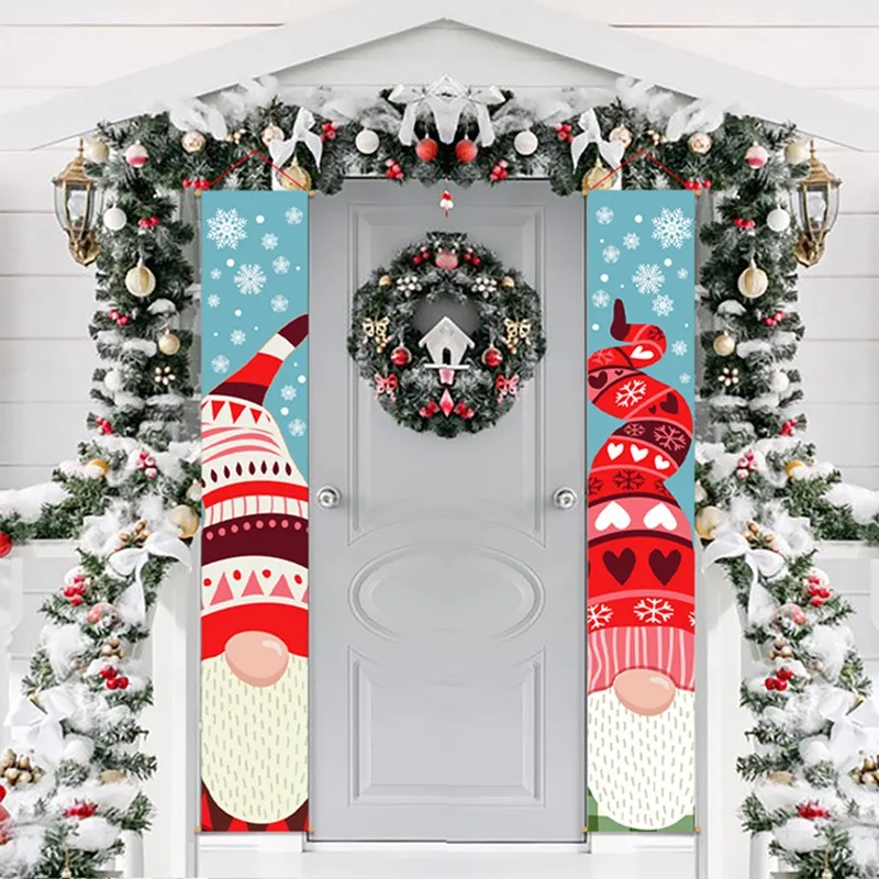 Pair of Christmas Banner For Door Decoration