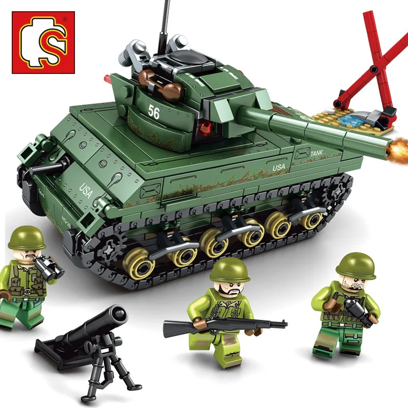 

Baby Semp Building Blocks Iron And Steel Empire Tanks Military Base Children Assembled Educational Building Blocks Boy Birthday