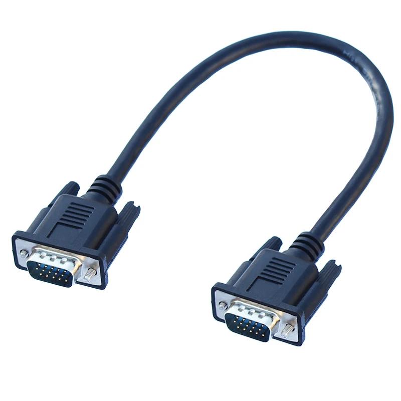 25 см VGA D-Sub короткий видеокабель полный 15 Pin один к одному подключенный M/F RGB кабель
