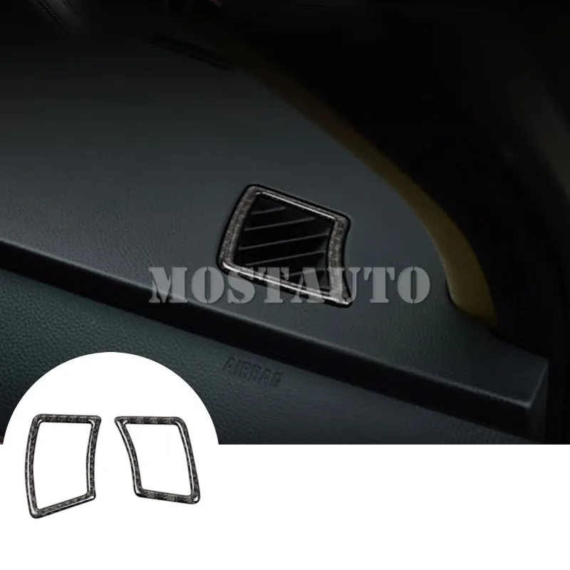 For BMW 5 Series E60 Carbon Fiber Dashboard Side Air Outlet Cover 2005-2010 2PCS Car Accessories Interior Decor Trim | Автомобили и