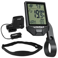 ciclocomputador para bicicleta Computador de bicicleta Sem Fio com Sensor De Frequência Cardíaca Taxa Computador de Bicicleta Computador de Bicicleta À Prova D' Água À Prova de Chuva LEVOU Digitais