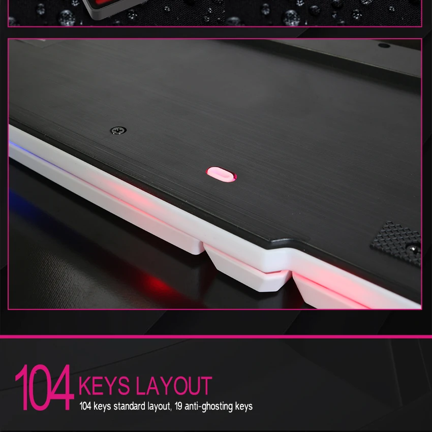 Игровая клавиатура iMice, имитация механической клавиатуры с подсветкой, русская геймерская клавиатура, проводные игровые клавиатуры USB для компьютера