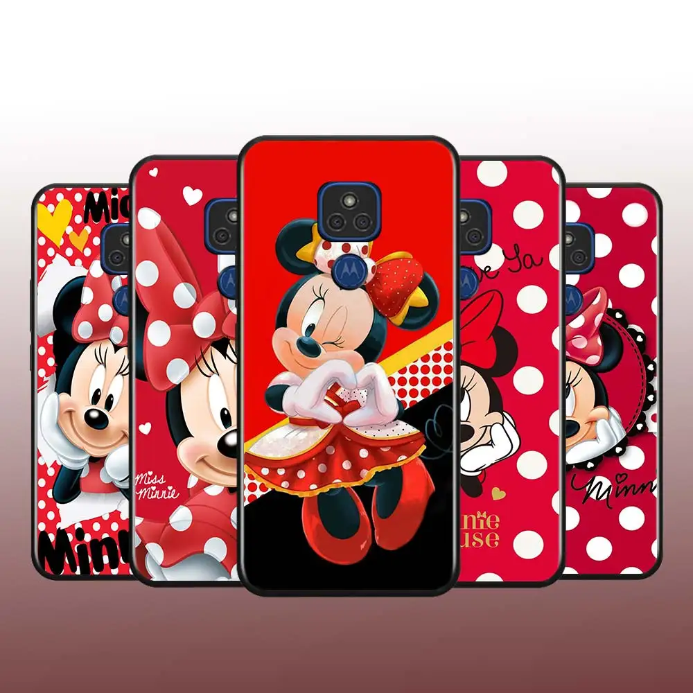 Чехол для телефона Motorola E6S G9 G8 G Edge One E7 Power Lite Marco Hyper Fusion Plus Play Disney минни маус черный