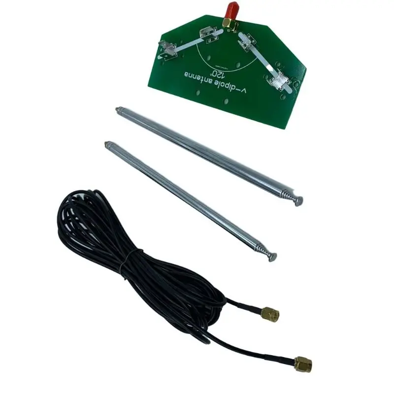 

78M-1GHz Frequency Receive 137MHz Positive V Horn Antenna Rod V-dipole SMA Cable