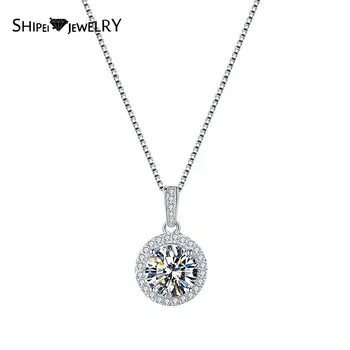 

Shipei 925 Sterling Silver Round Cut Greated Moissanite Diamonds Gemstone Rings/Earrings/Pendant/Necklace Wedding Jewelry Sets