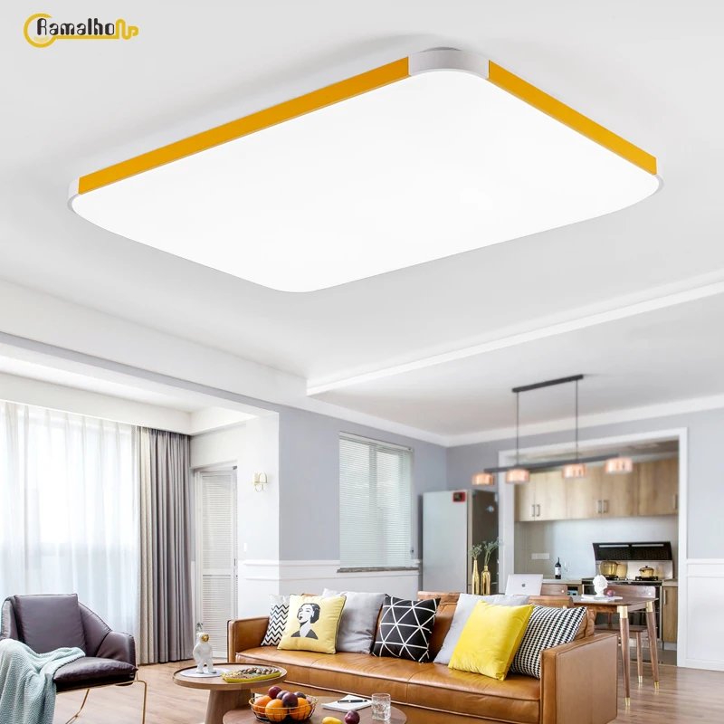 

Atmospheric Rectangular LED Ceiling Lamp Square Living Room Light Modern Minimalist Bedroom Lamp Study Balcony led Ceiling Light