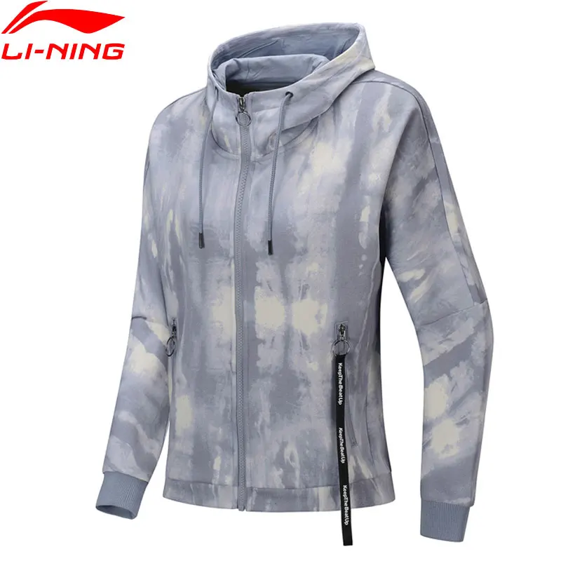 (Break Code) Женская модная Толстовка Li-Ning теплый флисовый свободный спортивный