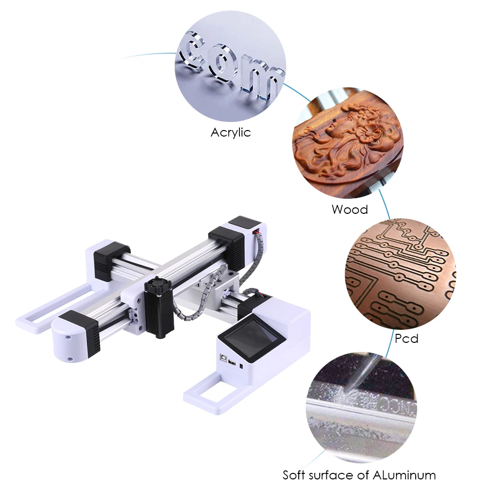 

3000mW/7000mW DIY Computer Laser Engraver Logo Mark Printer Cutter Carver Engraving Carving Machine 15.5x17.5cm Carving Area