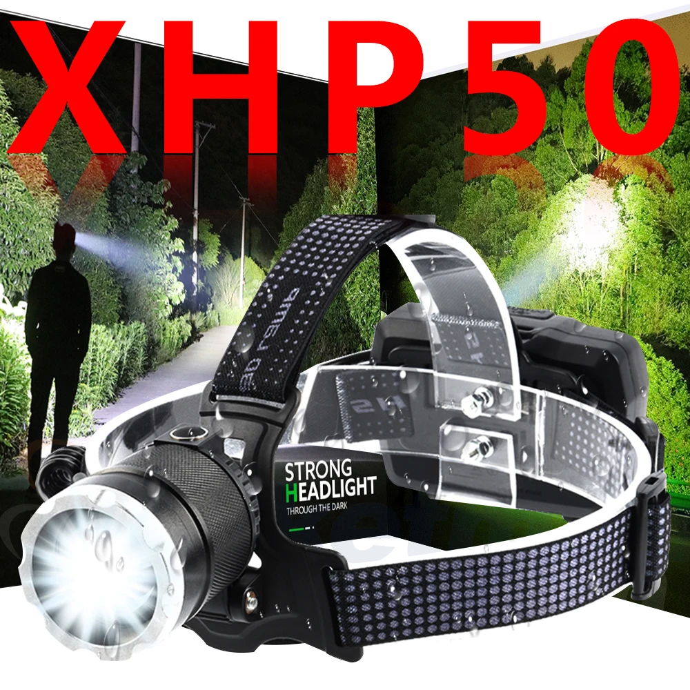 Налобный фонарь powerfulxhp50 светодиодный перезаряжаемый с аккумулятором 18650|Фары| |
