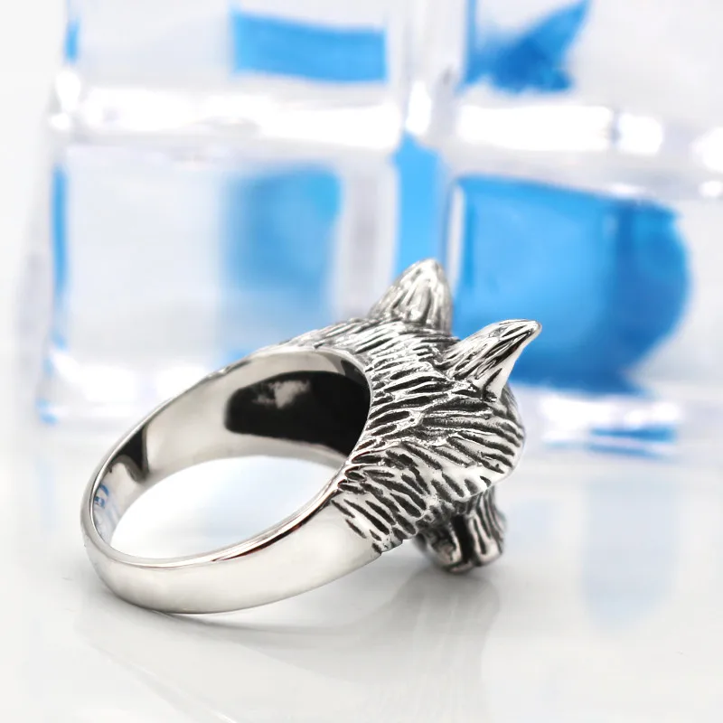 KLDY кольцо с милым волком для женщин и мужчин из нержавеющей стали кольца викингом