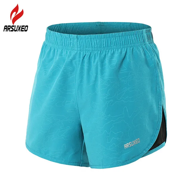 ARSUXEO Summer Running Shorts women 2 in 1 Breathable Jogging Marathon GYM Fitness Sport Shorts with Liner and Zipper Pocket 1