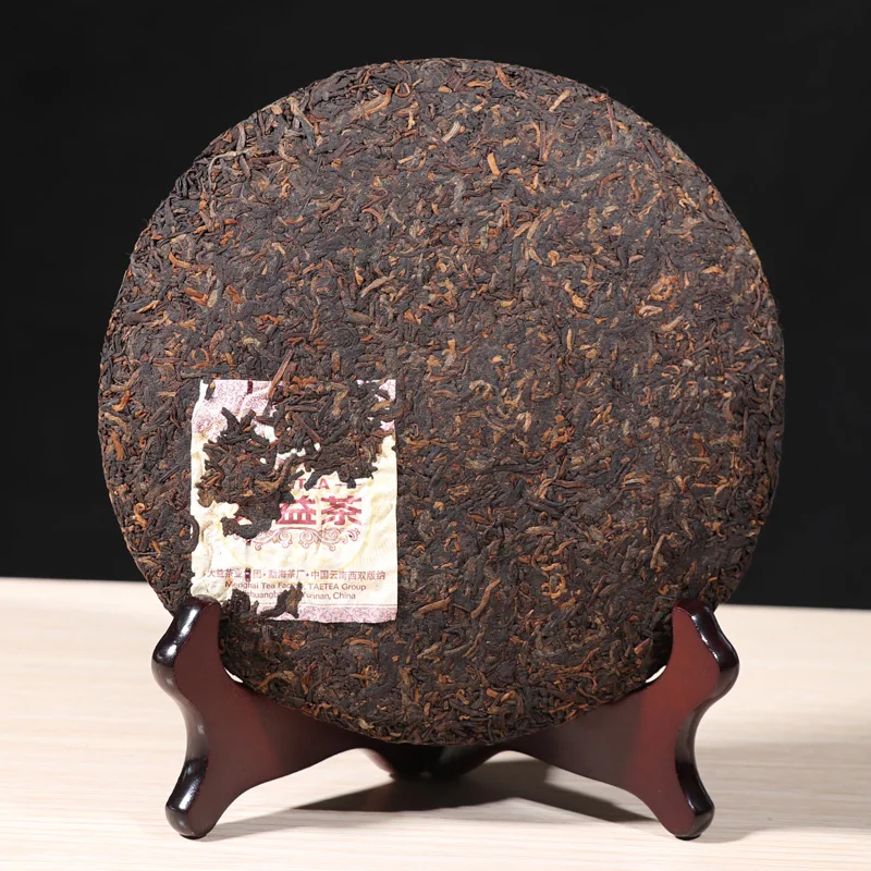 100% Аутентичный 2019 год TAE TEA Pu erh 7592 Shu торт спелый чай 357 г 1901 партия|Чаедробильные