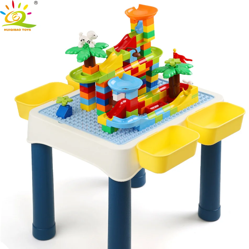 

Small Size Building Blocks table Children's Multi-function Study Desk Compatible Legoingly Toys Educational Toys For Children