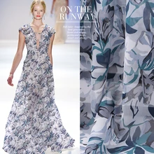 19 летняя Новинка 114 см Ширина 10momme напечатанная Шелковая жоржет ткань для женского платья брендовая модная ткань Распродажа