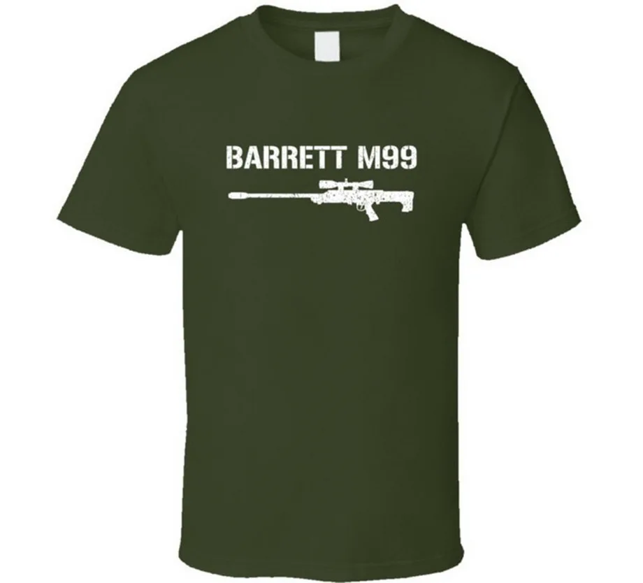 Barrett M99 военные футболки с принтом снайперской винтовки Забавные короткими