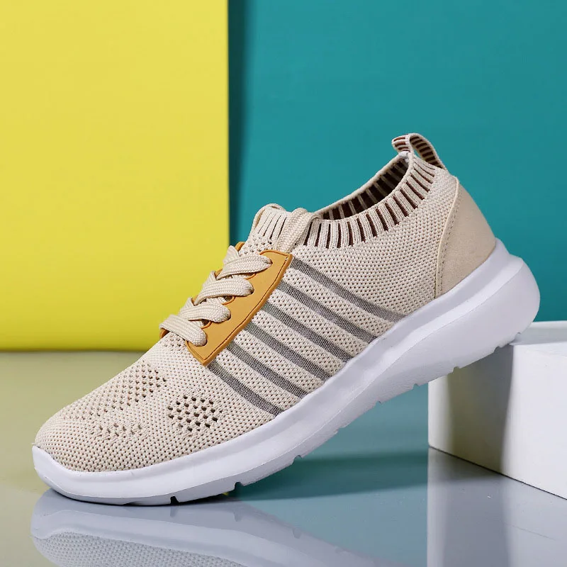 

2020 Fashion Women Shoes Lace Up Mesh Breathable Mesh Sports Sneakers For Women Outdoor Walking Shoes Black/Gray/Beige/White
