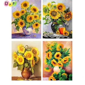

DPF diamond embroidery sunflower diamond painting cross stitch crafts diamond mosaic kit square/round rhinestone home decor