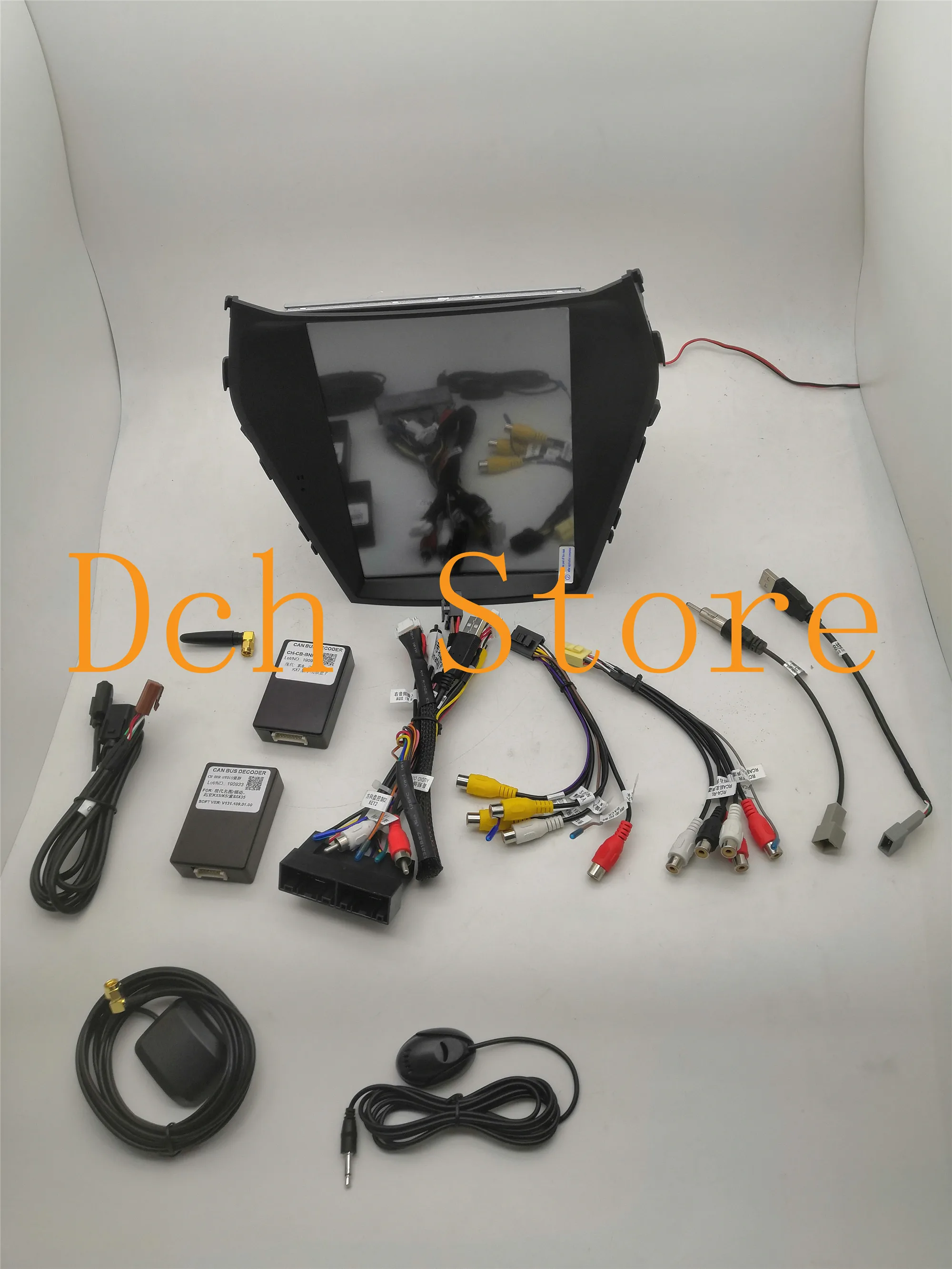 Автомобильный DVD плеер Tesla с GPS плеером 10 4 дюйма Android 8 1 для Hyundai santa Fe Ix45 2013 2014 2015 2016