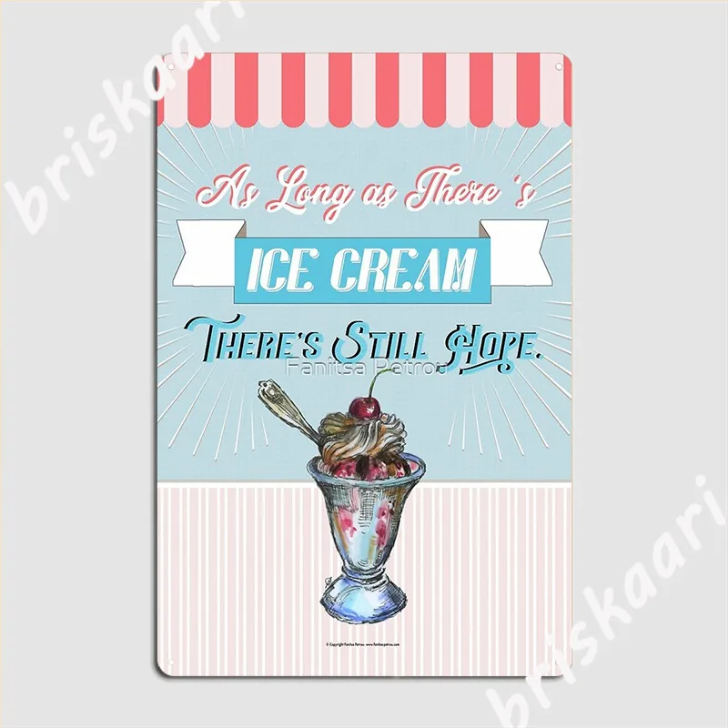 Металлическая вывеска в виде мороженого для кинотеатра | Дом и сад