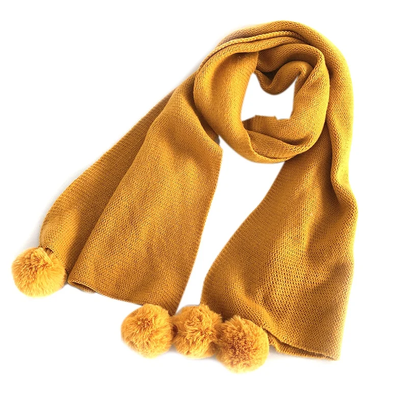 Ginger yellow Зимний женский однотонный вязаный шарф пончо наплечный шарф шаль капюшон шарф женский - Цвет: Ginger yellow