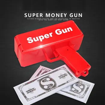 

Make It Rain Money Gun Game Spit Banknotes Cash Cannon Money Gun Toy Pistol Toy Red Fashion Toy Christmas Gift Party Toys Hot!