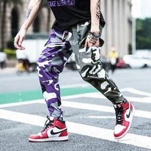 DUYOU мужские брюки-карандаш в стиле хип-хоп, спортивные брюки, уличная одежда, мужские повседневные модные облегающие брюки-карго, камуфляжные брюки для мужчин